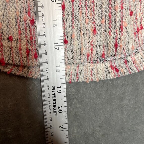 Lucky Brand Women Colorful Classic Coquette Girly Pink Soft Tweed Tank Top S - Picture 7 of 9